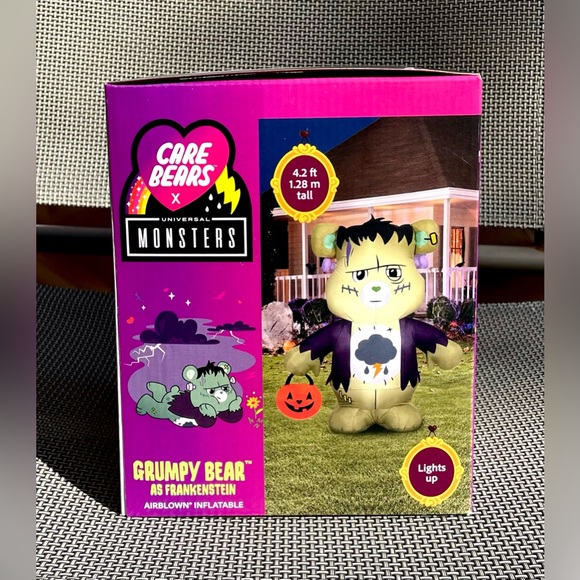 Care Bears Grumpy Bear As Frankenstein Halloween Inflatable 4.2' -  ** TESTED** - Picture 2 of 8